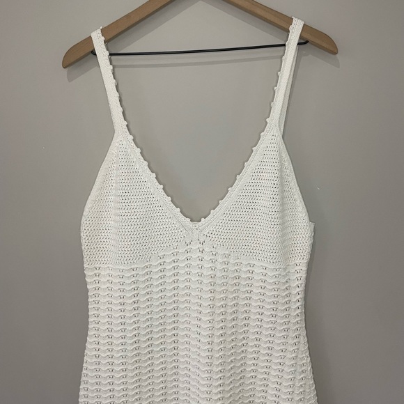 Aritzia Wilfred Evie midi semi sheer crochet midi dress X large - Picture 5 of 16